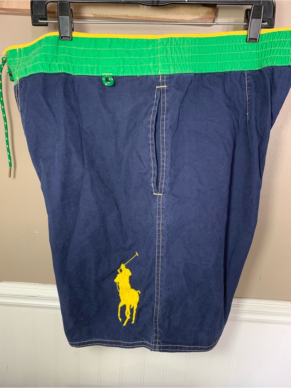 Vintage Polo RL 90’s Ralph Lauren Blue Board Swim Shorts trunks